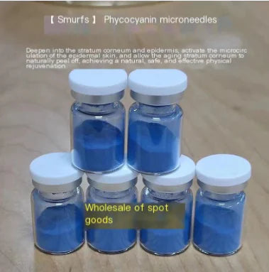 Smurf Blue Algae Microneedle Green Film for Skincare